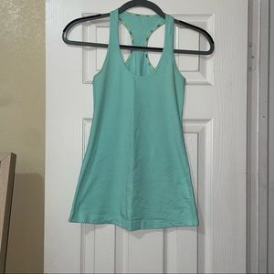 Light teal lululemon racerback tank